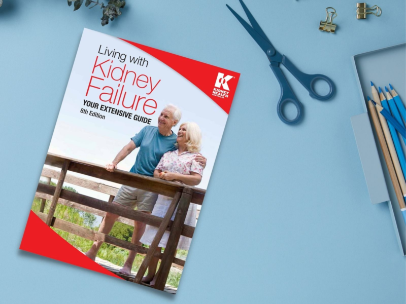 Book cover for booklet entitled: Living with Kidney Failure