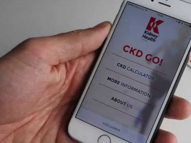 Hand holding iPhone with CKD app on the screen